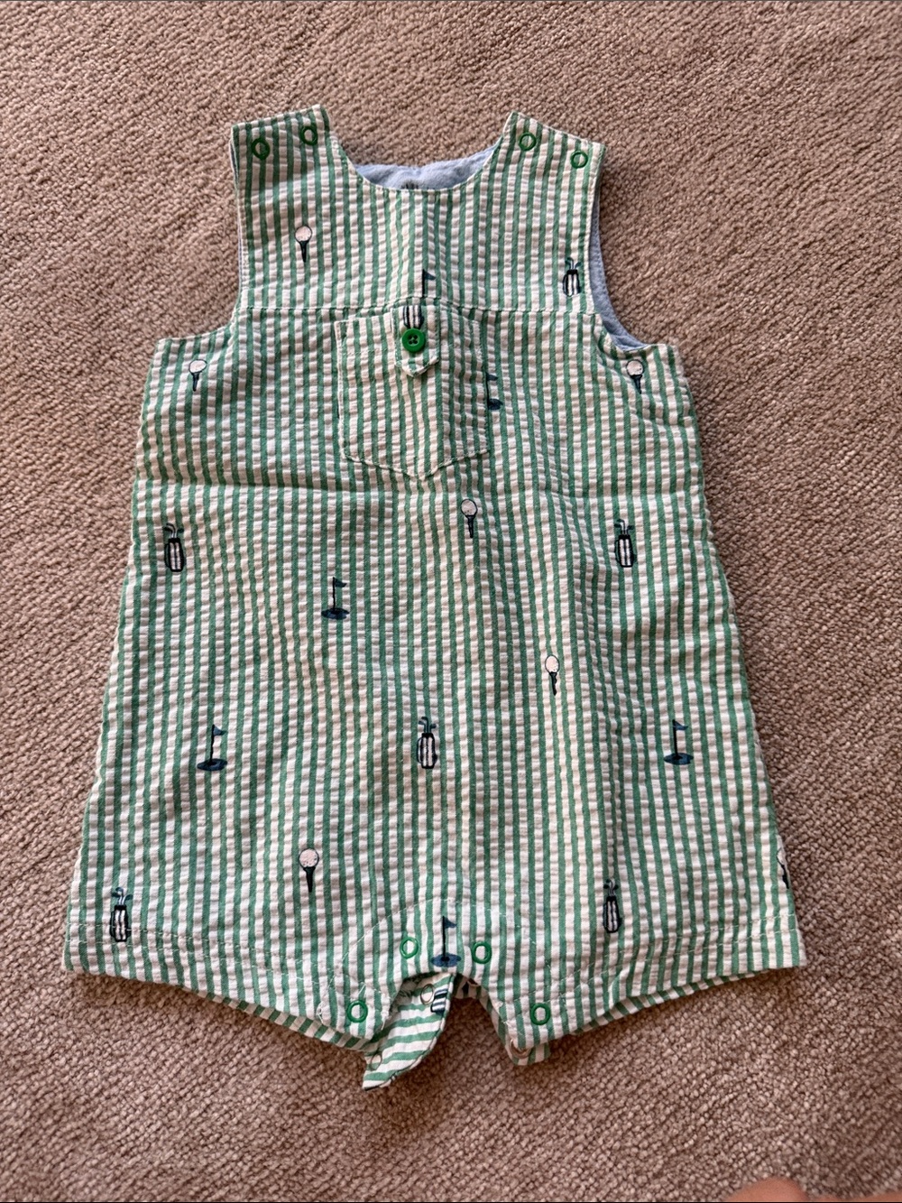 Little Me Golf Print Romper